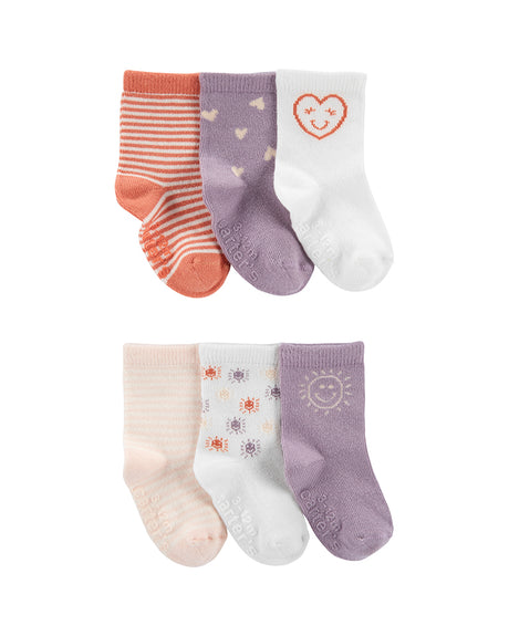 Lot de 6 Chaussettes Carter's - Violet & Rose