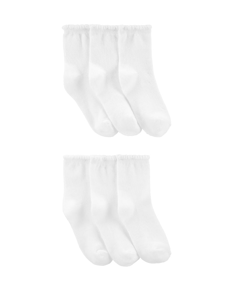 Lot de 6 chaussettes Mi-Mollet Carter's - Blanc