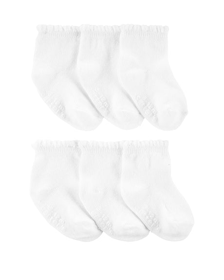 Lot de 6 Chaussettes Mi-Mollet Carter's - Blanc