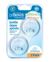 Dr. Brown's Pack of 2 Wide Neck Spout Transition Teats 6M+