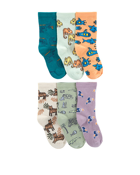 Lot de 6 chaussettes Carter's - Jungle