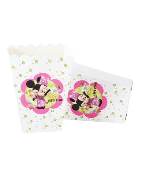 Boîtes à Popcorn en papier x6 - Minnie Mouse