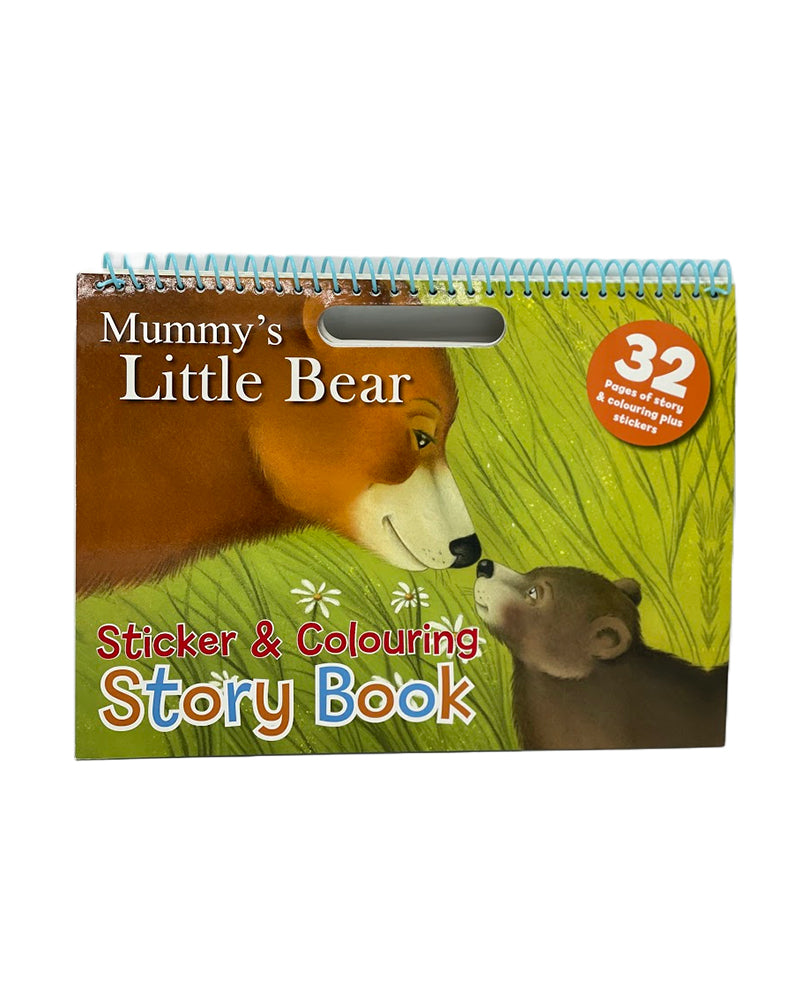 Mummy's Little Bear - Sticker & Colouring Story Book
