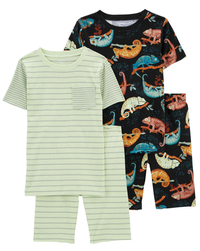 Pyjama 4 Pièces En Coton Caméléon Carter's - Vert