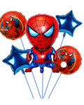 Spider Man Pack 5 Piezas De Decoración Para Cumpleaños