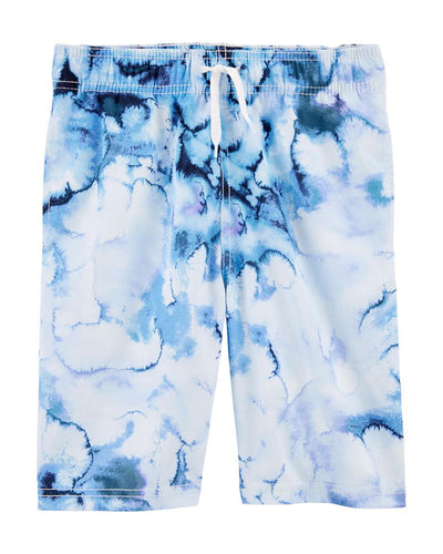 Short Kid Active OshKosh - Tie-Dye Bleu