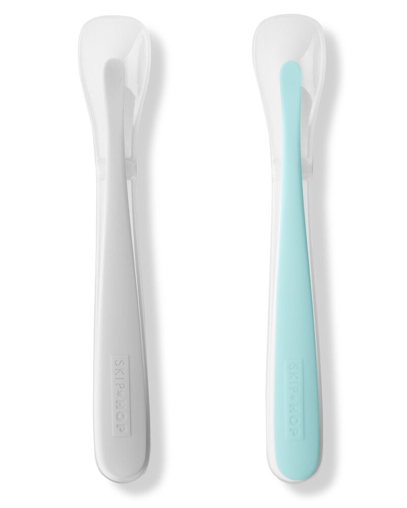 Skip Hop Lot de 2 cuillères easy feed - Gris / Mint