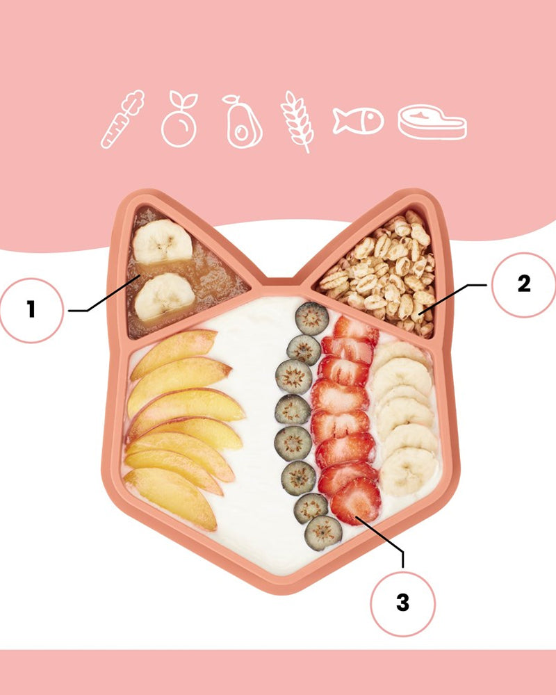 Babymoov Assiette Compartimentée ISY Plate Renard En Silicone