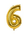 Number Balloon 6 - Gold