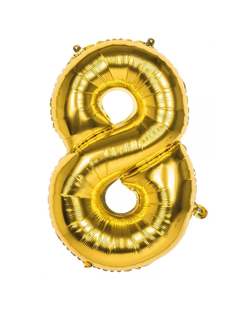 Number Balloon 8 - Gold