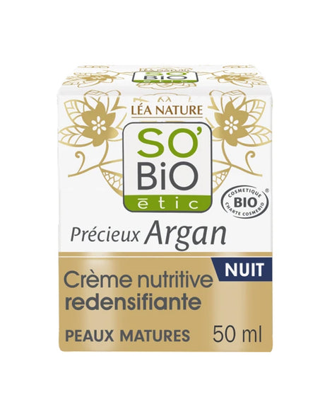 So Bio Crème Visage Nutritive Peaux Matures Nuit Précieux Argane 50ml