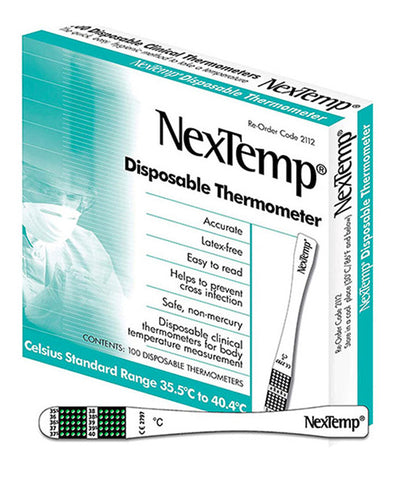 NexTemp Ultra Thermomètres Jetables - 100 Unités