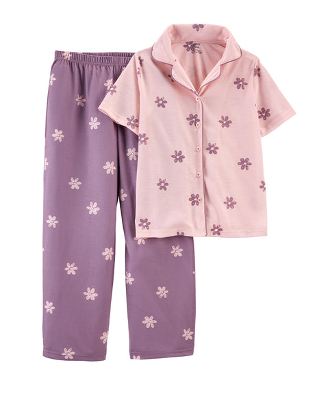 Pyjama 2 pièces Carter's - Fleurs Mauve