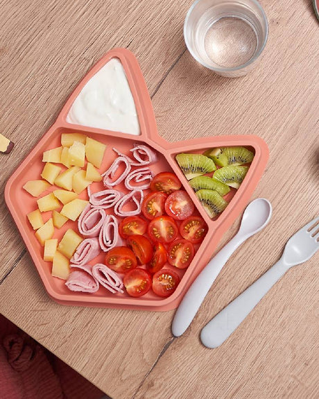 Babymoov Assiette Compartimentée ISY Plate Renard En Silicone