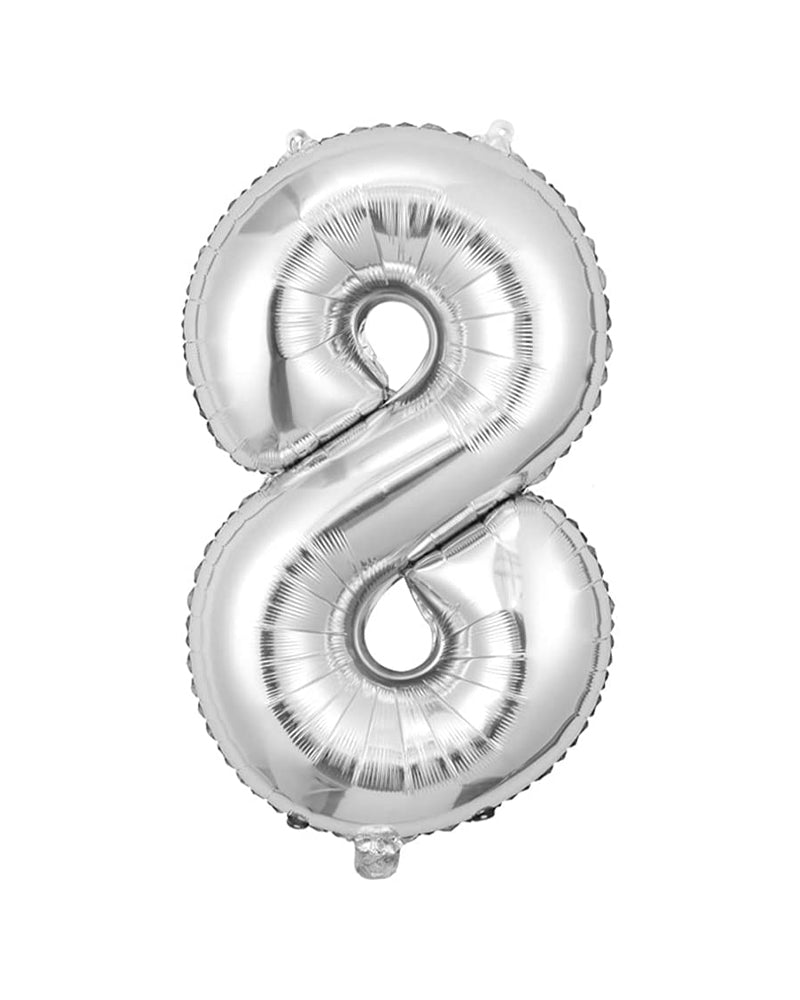 Number Balloon 8 - Silver