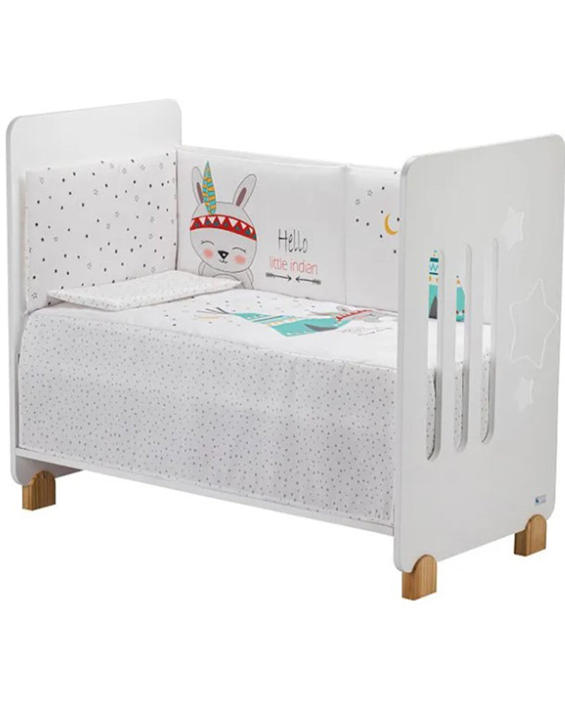 Set de 3 pièce : Couette + Tour de Lit + Coussin pour Lit - 60x120 cm