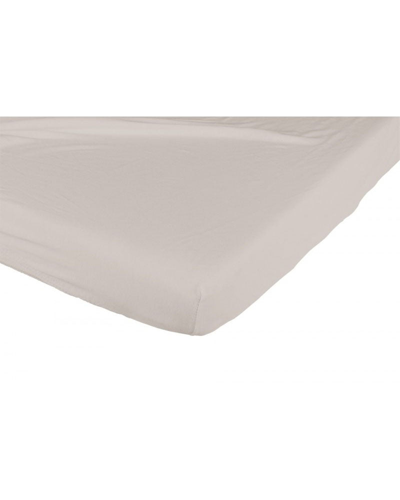 Candide Cotton Fitted Sheet for Bed 60x120cm Taupe