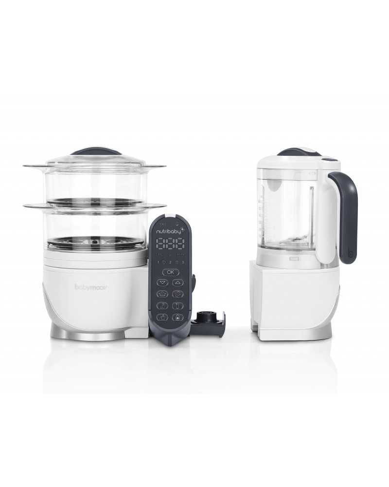Babymoov Nutribaby(+) Loft White - Robot Multifonctions Bébé 6 En 1 Cuisson Vapeur Et Mixage