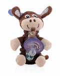 Peluche con Chupete Nûby Natural Flex +0m Ciervo - Morado