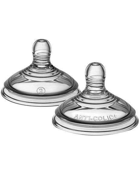 2 Tétines Tommee Tippee Anti-coliques avancées - Débit moyen 3m+