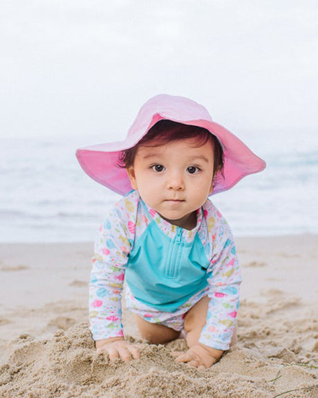 Chapeau de protection solaire bébé UPF 50+ Rose - Green Sprouts