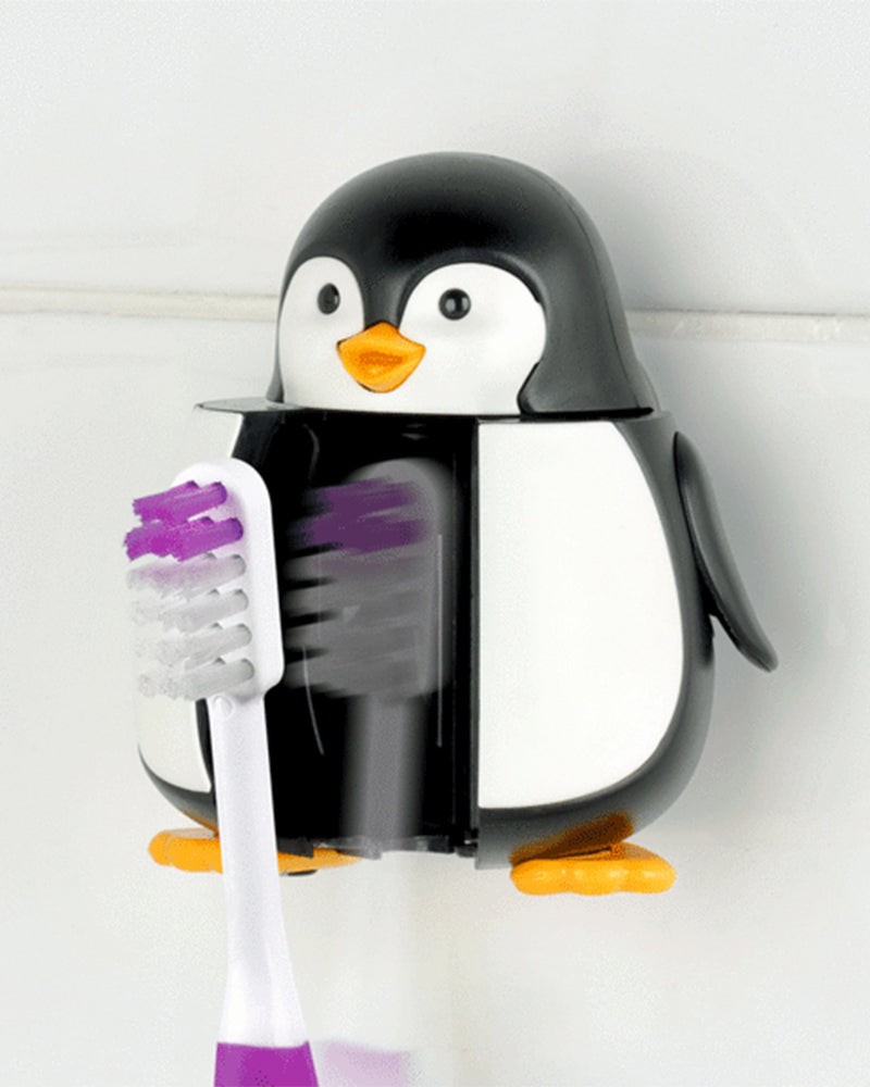Brosse à dent Flipper avec couvercle - Pingouin