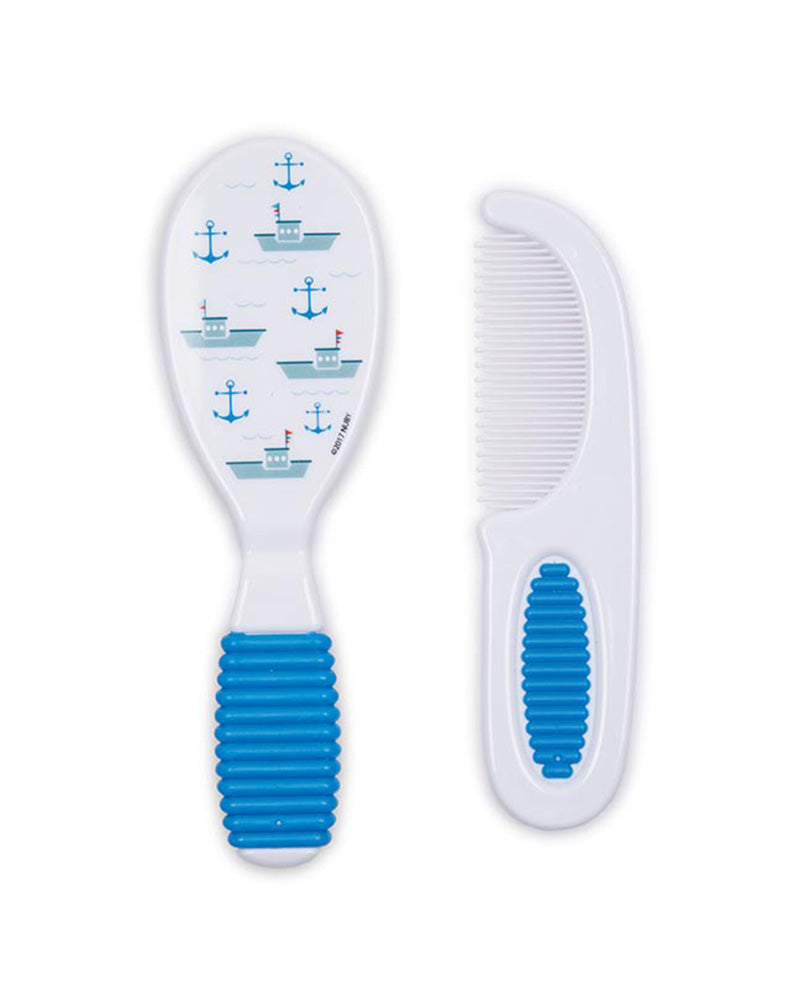 Set Brosse et Peigne Nuby 3m+ - Bleu