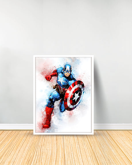 Ensemble de 6 Tableaux décoratifs - Avengers - Blanc