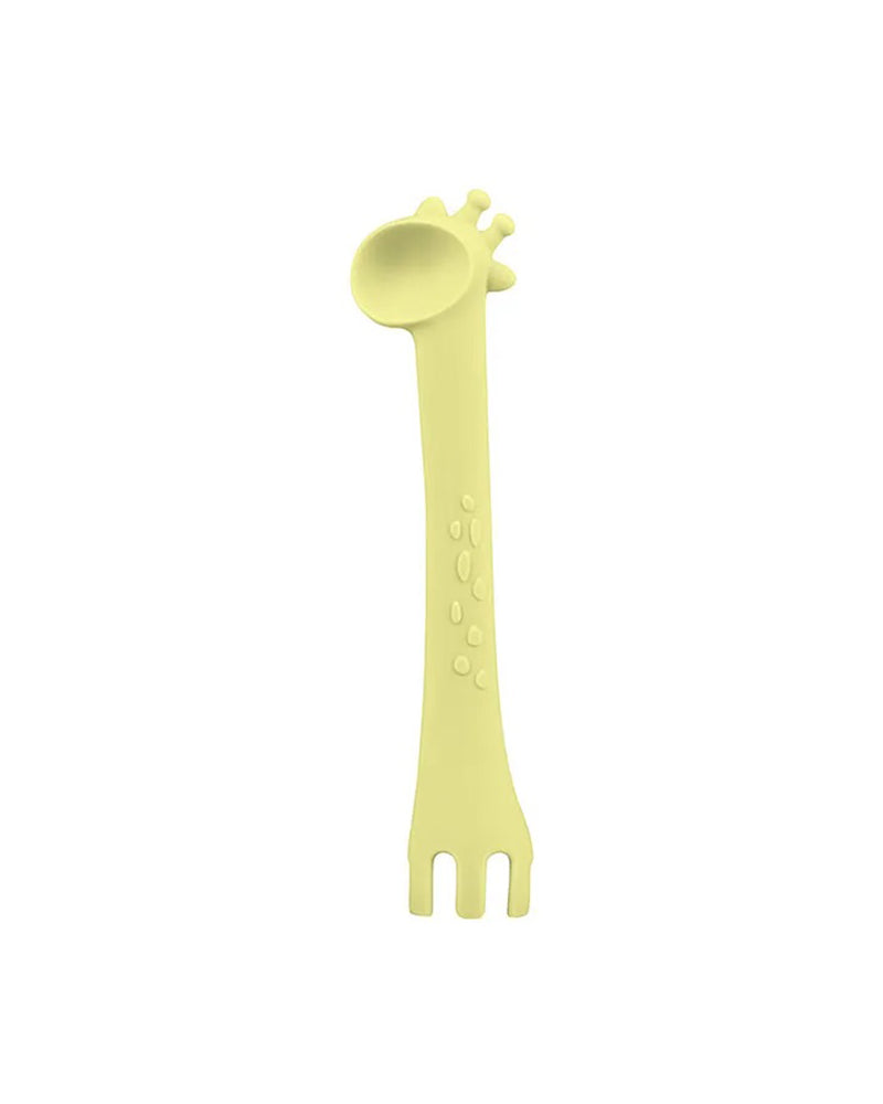 Kikkaboo Giraffe Silicone Spoon - Yellow