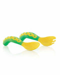 Cubiertos de aprendizaje Nûby (cucharas + tenedor) +9m - Amarillo