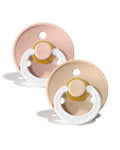 Lot de 2 Sucettes Rondes Nuit Bibs - Blush & Vanilla