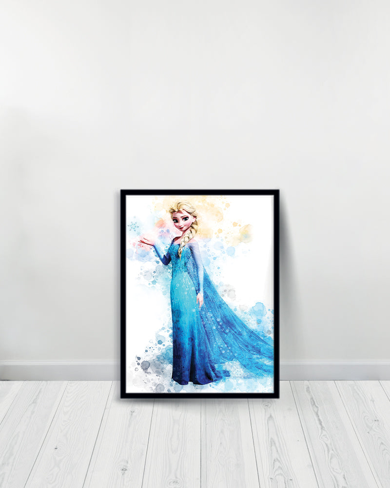 Un Tableau décoratif - Elsa Disney Princesse - Noir