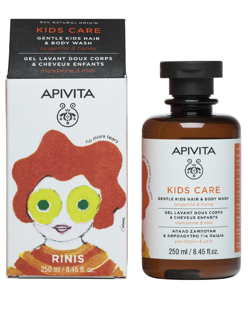 Apivita Gel lavant doux pour les cheveux et le corps mandarine & miel - 250ml