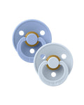 Bibs Lot de 2 Sucettes Bibs Rondes - Sky Blue/Baby Blue