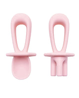 Tiny Twinkle Couverts d'apprentissage en silicone - Rose