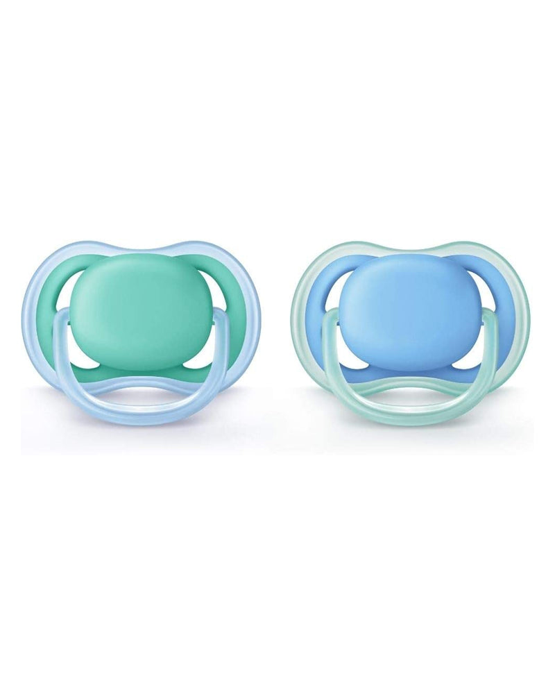 Avent Lot de 2 Sucettes Orthodontiques Ultra Air 6-18m Garçon