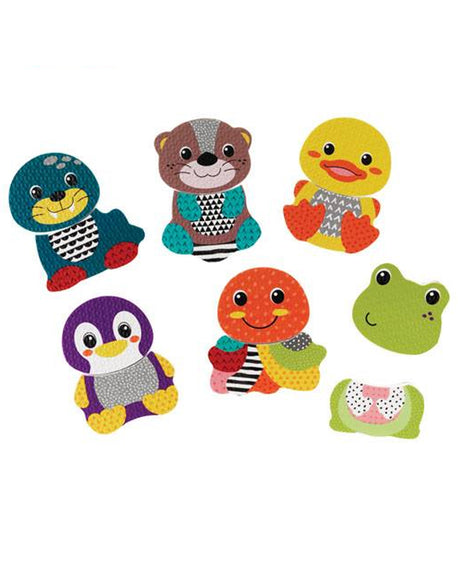 Infantino 6 Autocollants de Bain Mix & Match Pals 6M+