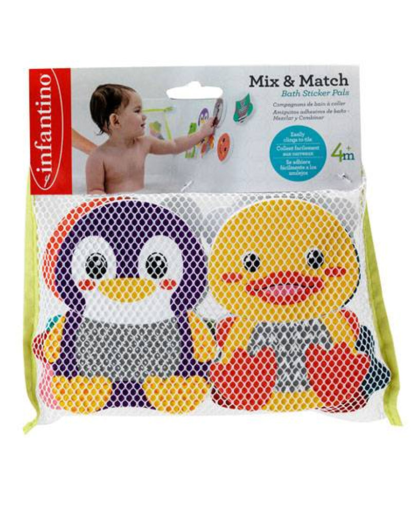 Infantino 6 Autocollants de Bain Mix & Match Pals 6M+