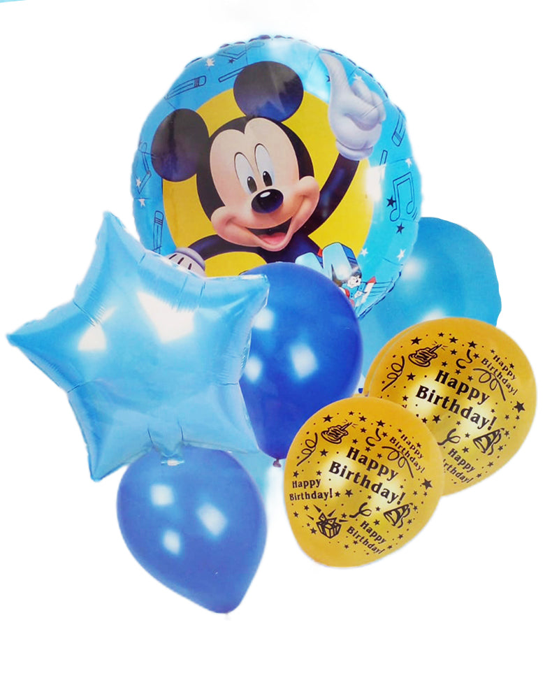 Pack Mickey 9 Smile Ballons Pour L'Anniversaire