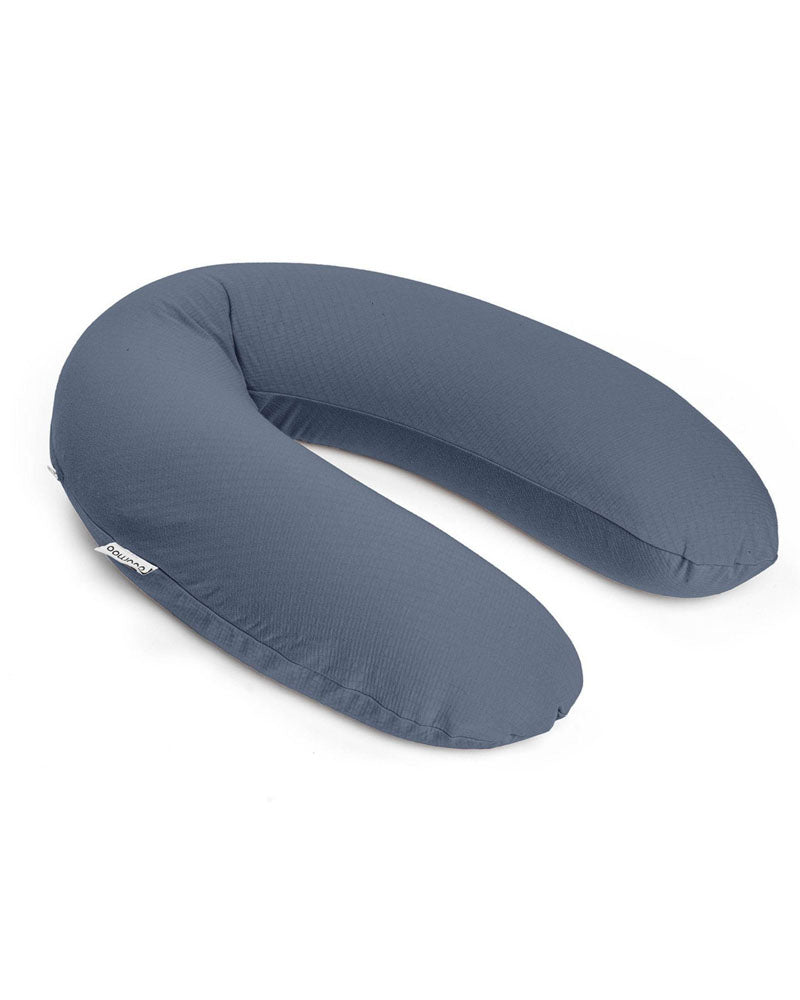 Coussin d'allaitement et maternité BUDDY Tetra Jersey Doomoo - Bleu