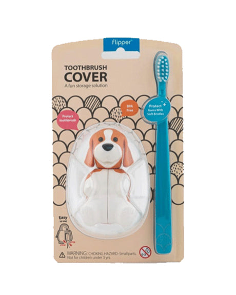 Brosse à dent Flipper avec couvercle - Chien