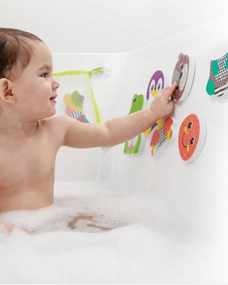 Infantino 6 Autocollants de Bain Mix & Match Pals 6M+