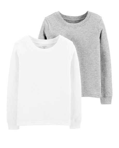 Lot de 2 T-shirt basic Carter's - Blanc & Gris