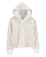 OshKosh Ivory Floral Print Hooded Sweatshirt