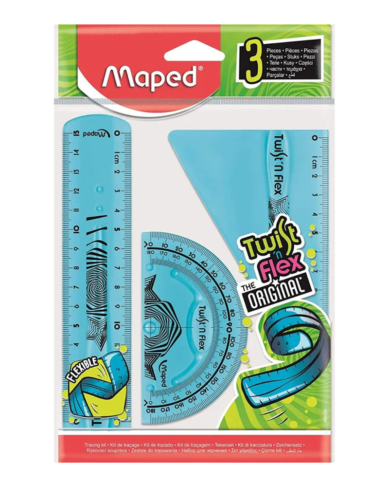 Maped Kit de Traçage Twist'n Flex mini 3 Pcs - Bleu