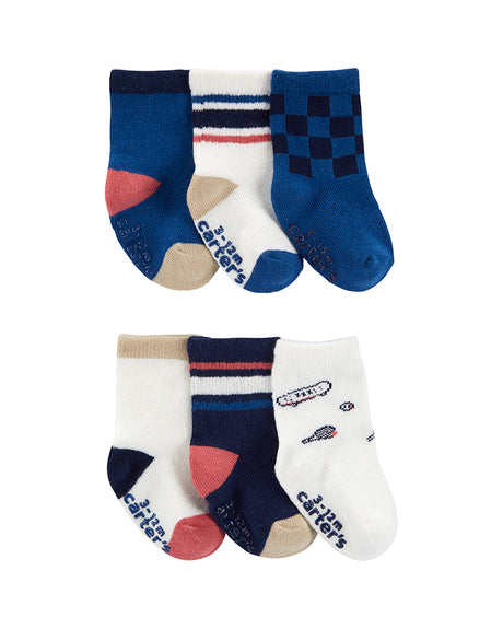 Lot de 6 Chaussettes De Sport Carter's - Bleu & Blanc