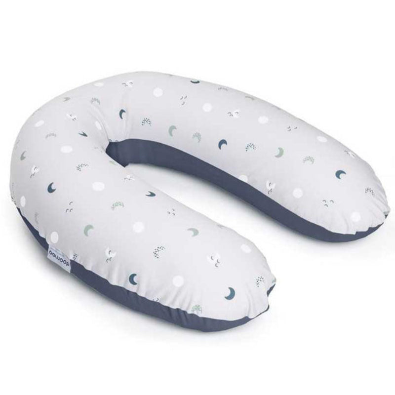 Coussin d'allaitement et maternité BUDDY Moon Doomoo - Bleu & Gris