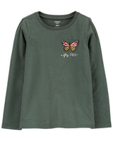 Carter's Butterfly Jersey T-Shirt - Green