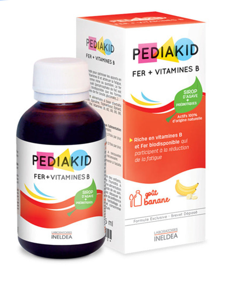 PEDIAKID Iron + Vitamins B banana flavor 125ml