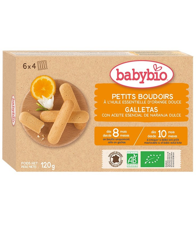 Babybio Boudoir Orange Biscuits 120g